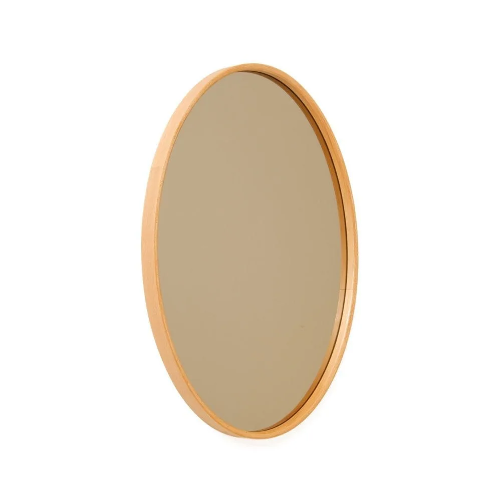 Lorys Vägghängd Spegel Oval 45 cm - Brun
