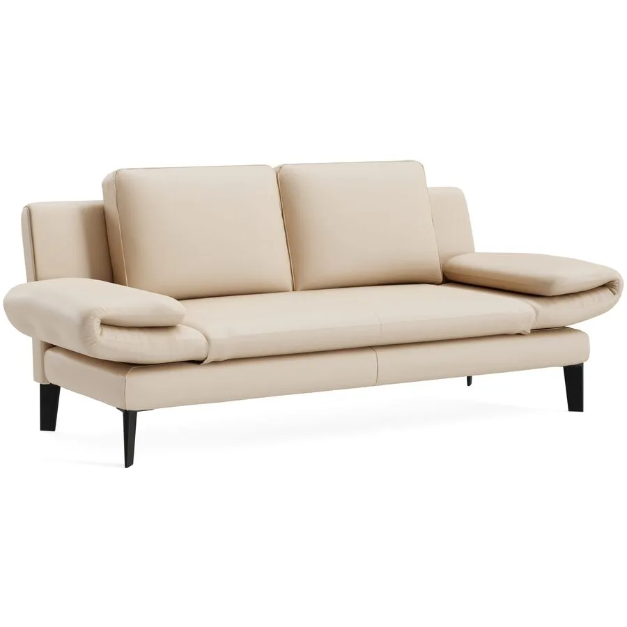Sofa Jarek Leder creme B 281 T 83 cm - Möbel Konfigurator: Traummöbel individuell zusammenstellen