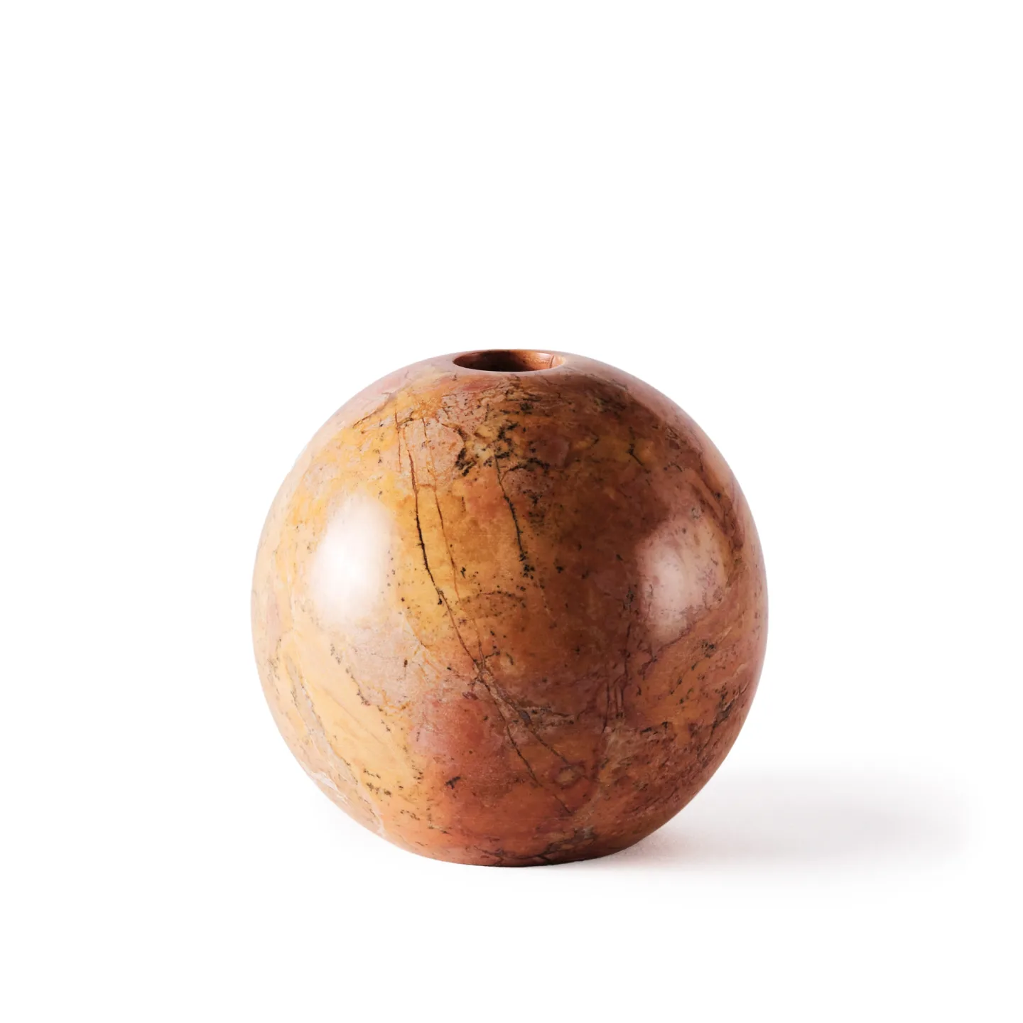 Dusty Deco - Sphere Candle Holder Medium Red - Ljusstakar - Edin & Lina Kjellvertz - Röd