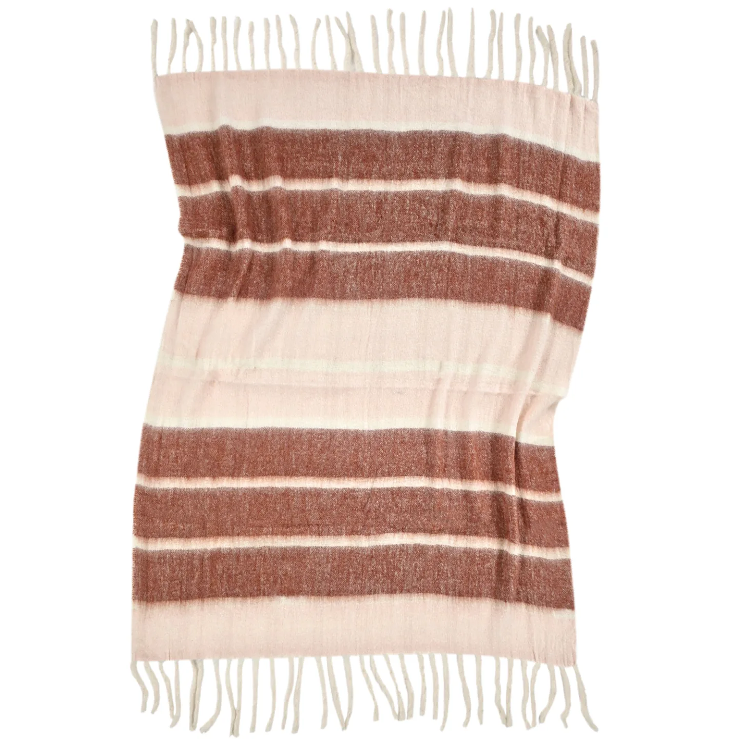 Pledd - Pledd i ullblanding - Charlotte (rosa) (Størrelse: 130 x 170 cm)