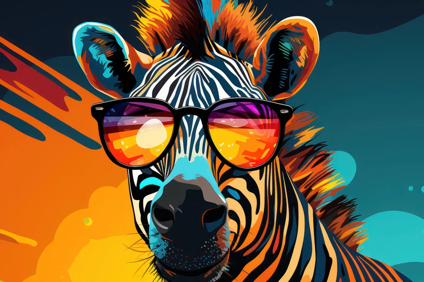 image LAND Acrylglasbild Groovy Zebra Stripes | Schubiger Möbel