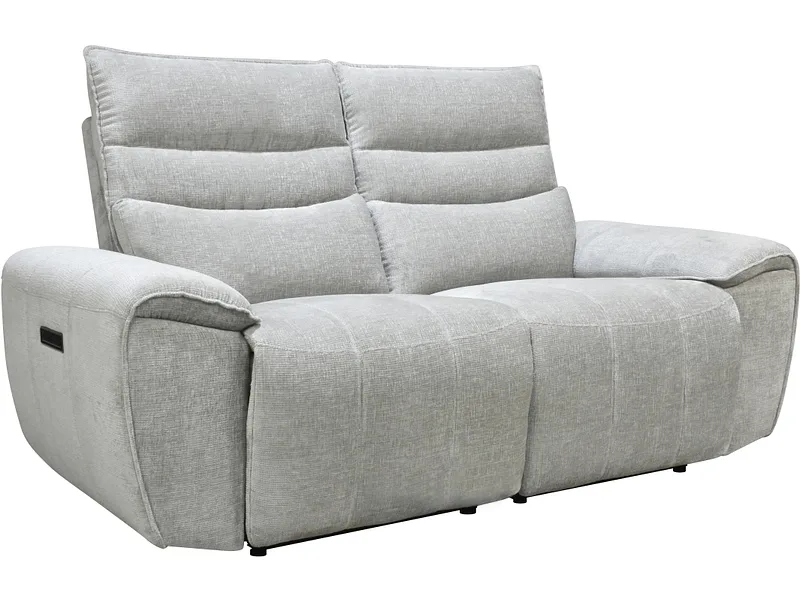 2er Sofa COME Stoff hellgrau