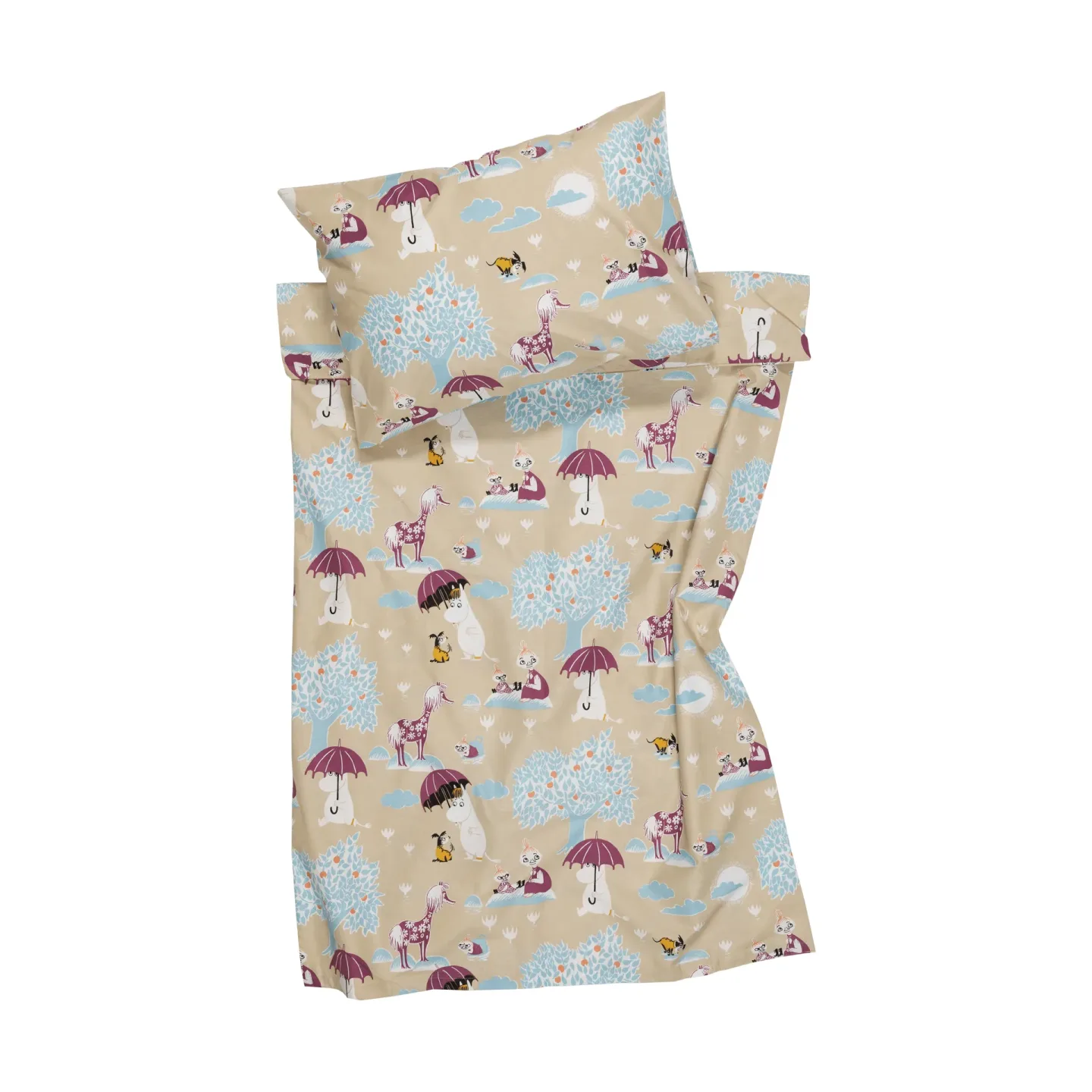 Moomin Arabia Mumin Bettwäsche-Set Unter dem Schirm GOTS, 85x125 cm