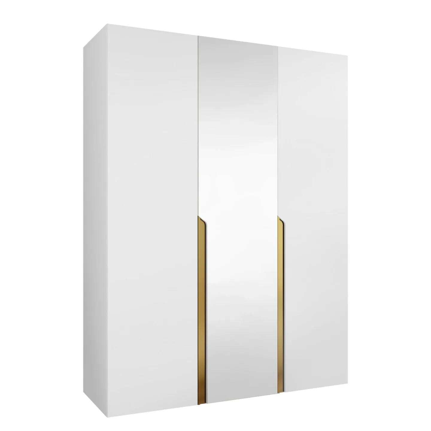 Milias Garderob med spegel 150x202 cm - vit