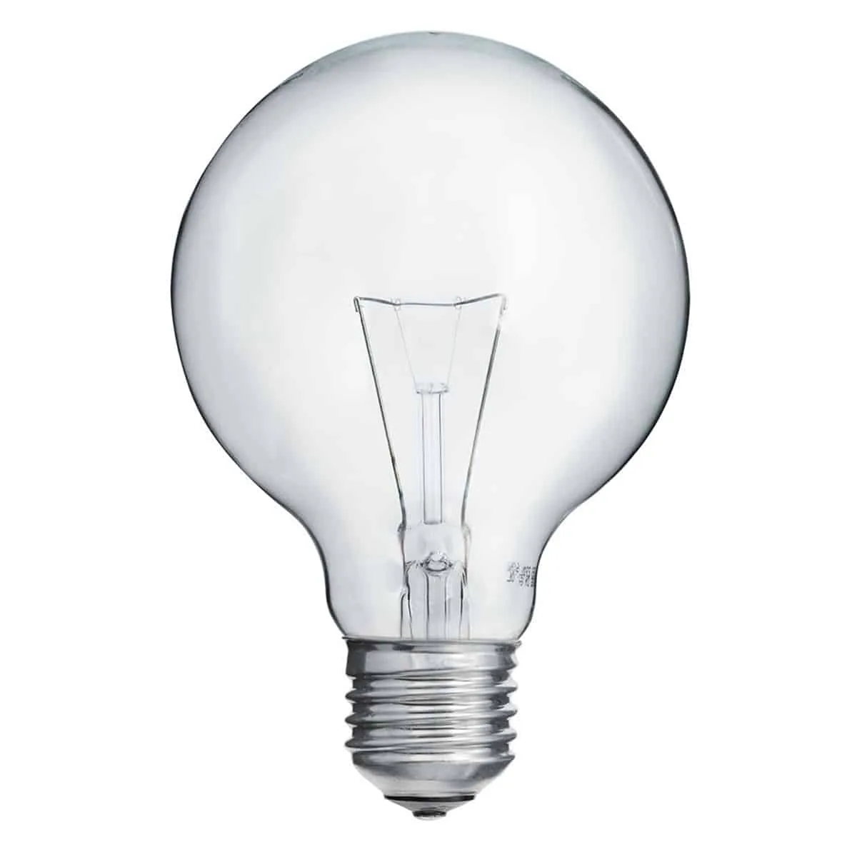 Globlampa 80mm 25W Klar E27