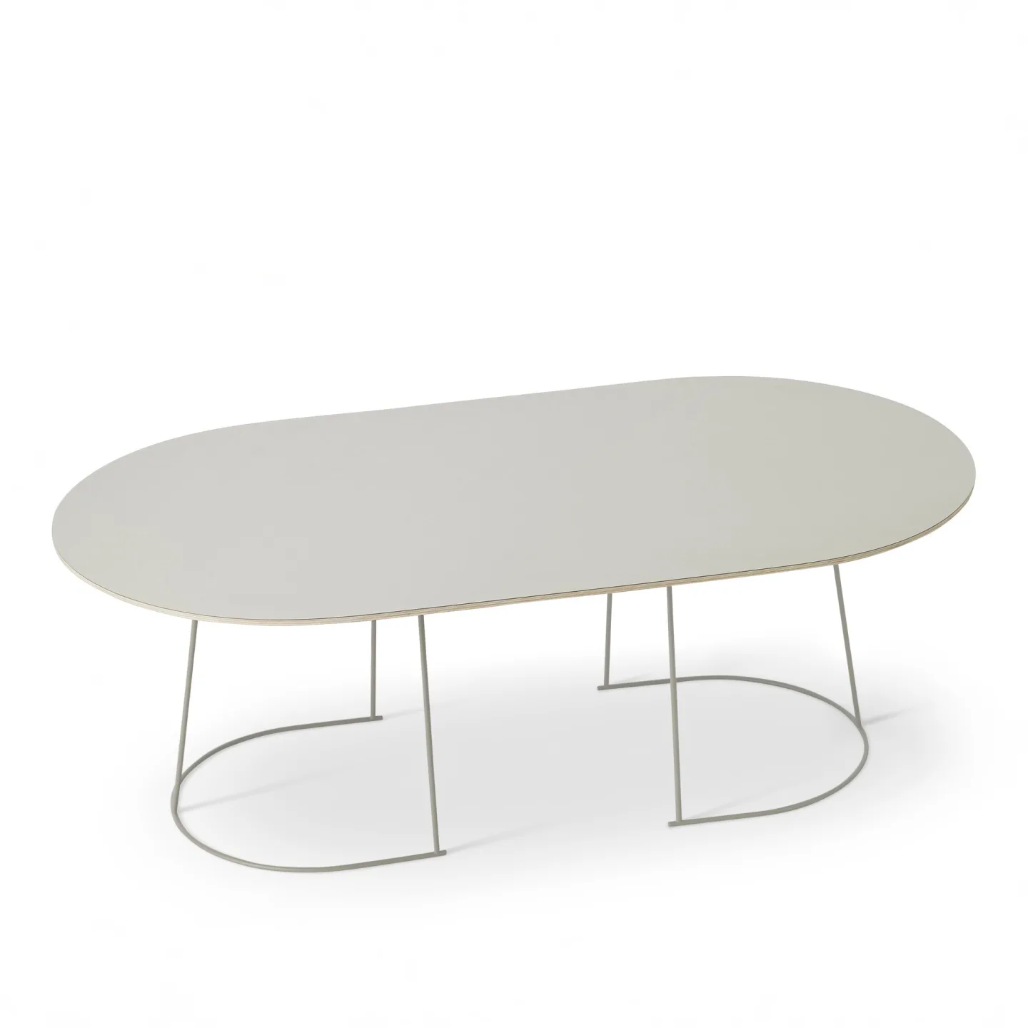 Muuto - Airy Coffee Table Large Grey - Nanolaminate - Soffbord - Cecilie Manz - Grå - Metall/Trä