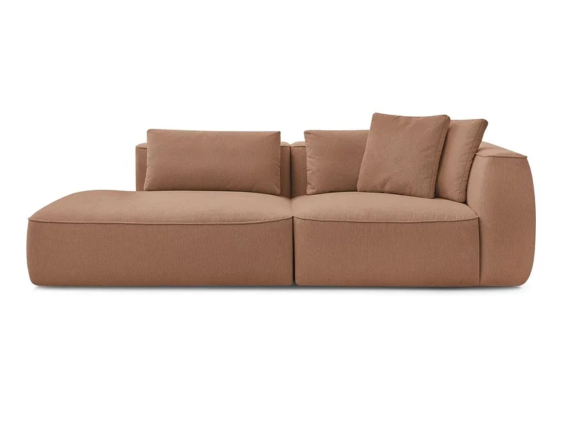 3er Sofa BOBOCHIC LEOPOLD Stoff chiniert orange
