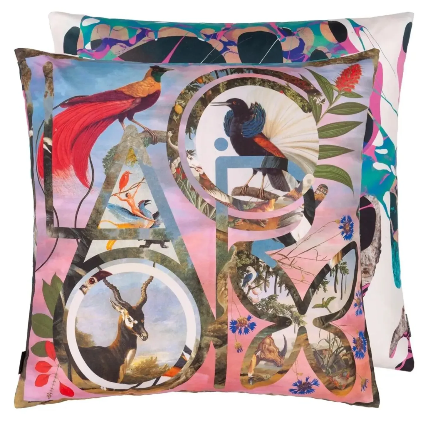 Designers Guild Kissen Lacroix Paradise - Flamingo Mehrfarbig | Schubiger Möbel