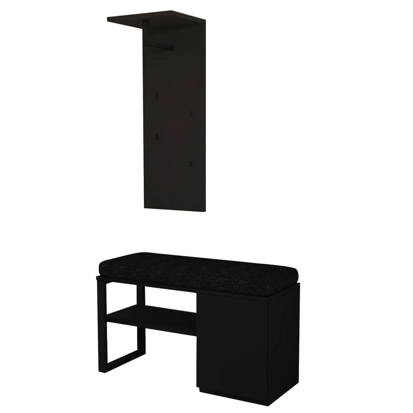 Uniqo Hallställsset 35x90x35 cm - Svart