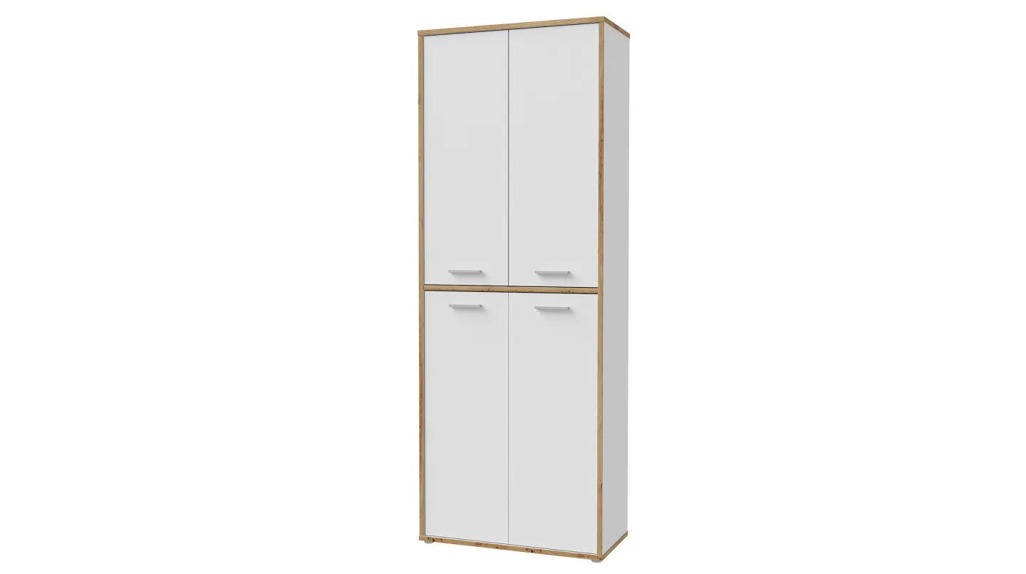 Mehrzweckschrank weiß - Artisan Eiche 226 cm - KEFLAVIK