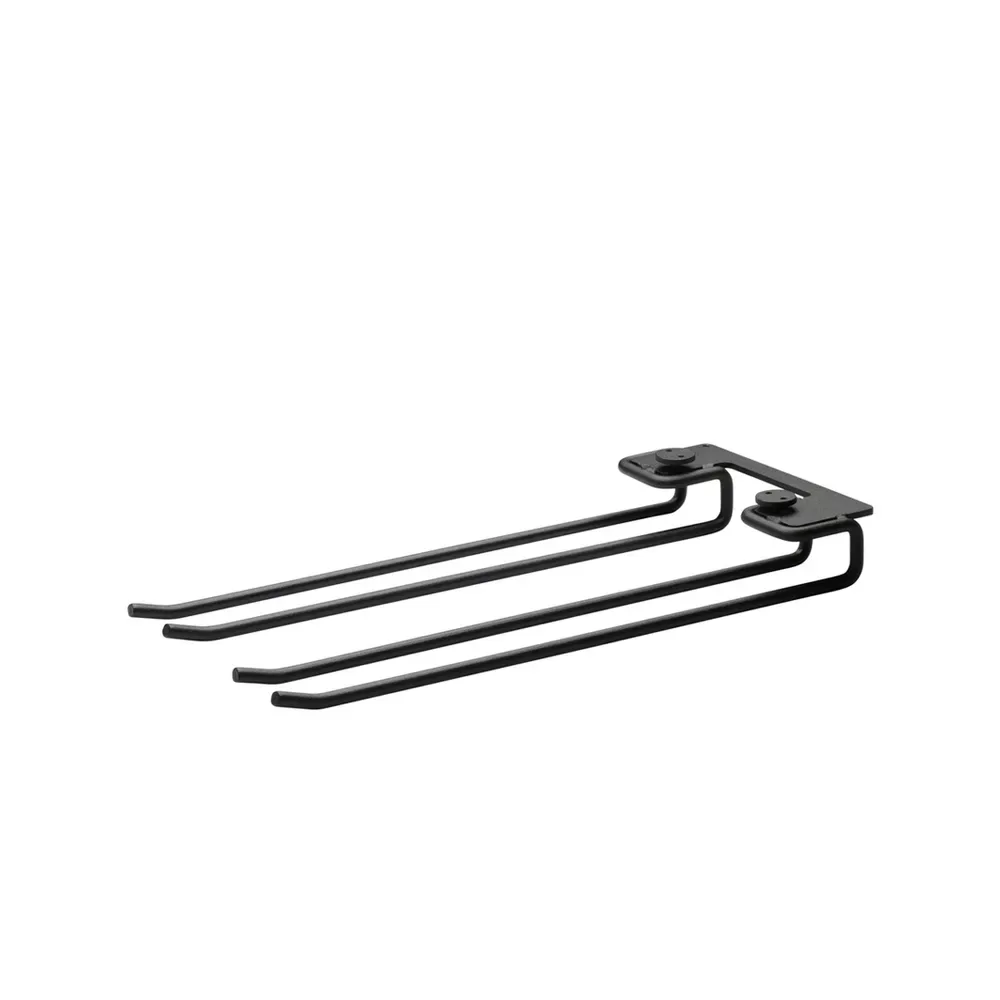 String String Gläserschiene 2er Pack Schwarz, 30cm