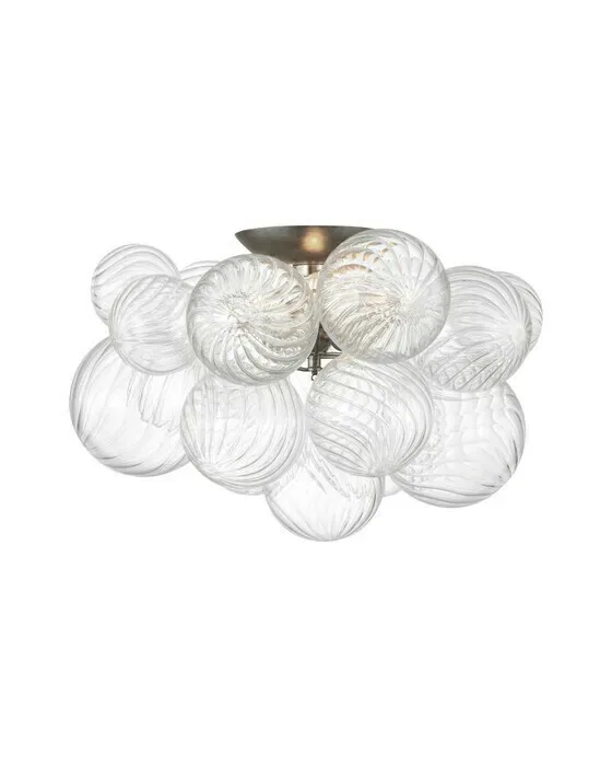 Talia 20" Flush Mount Silver