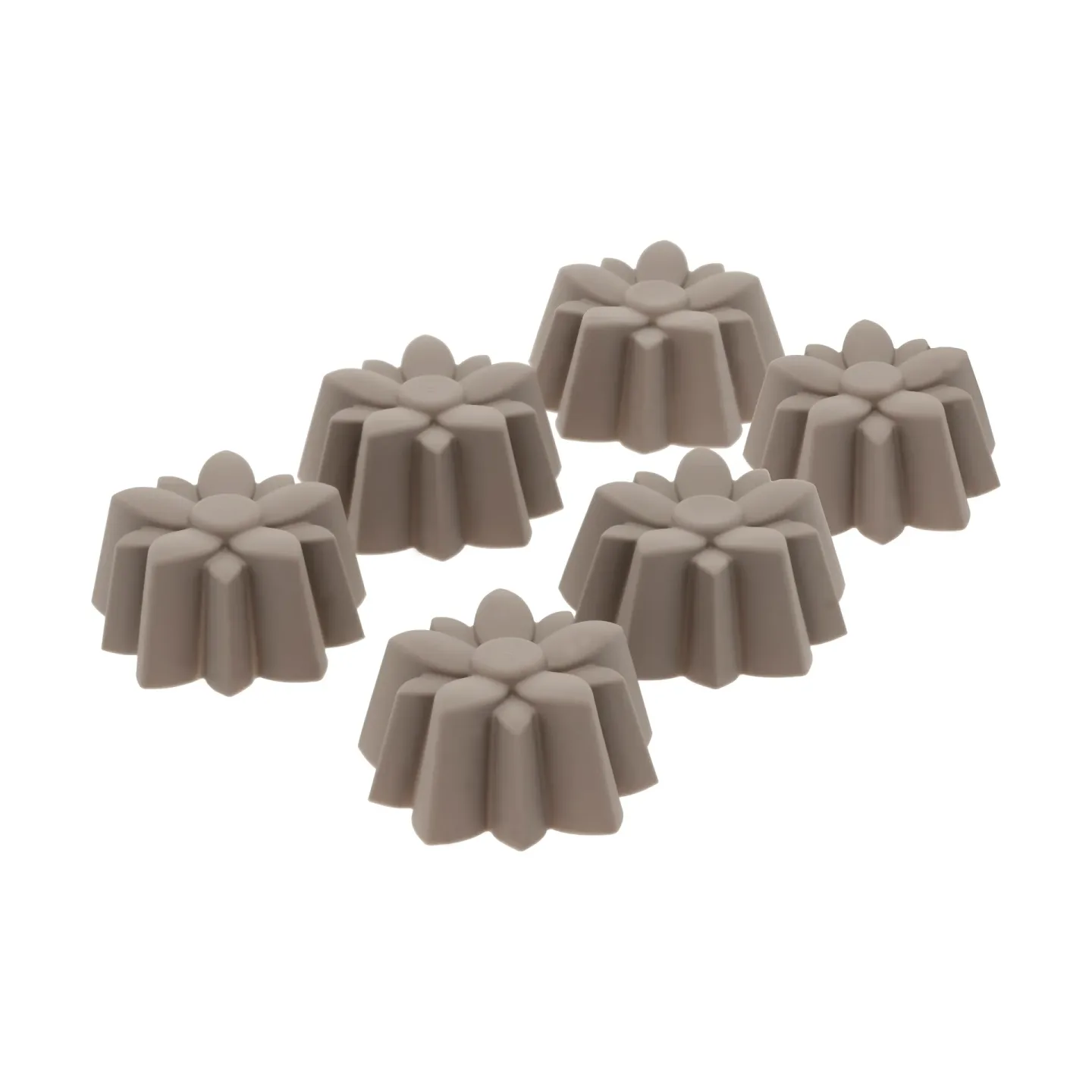 Blomsterbergs Muffinform Silikon 6 Löcher Blume, Latte