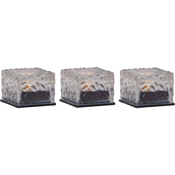 Star Trading - Icecube 3-pack - Solcellslampa - Transparent