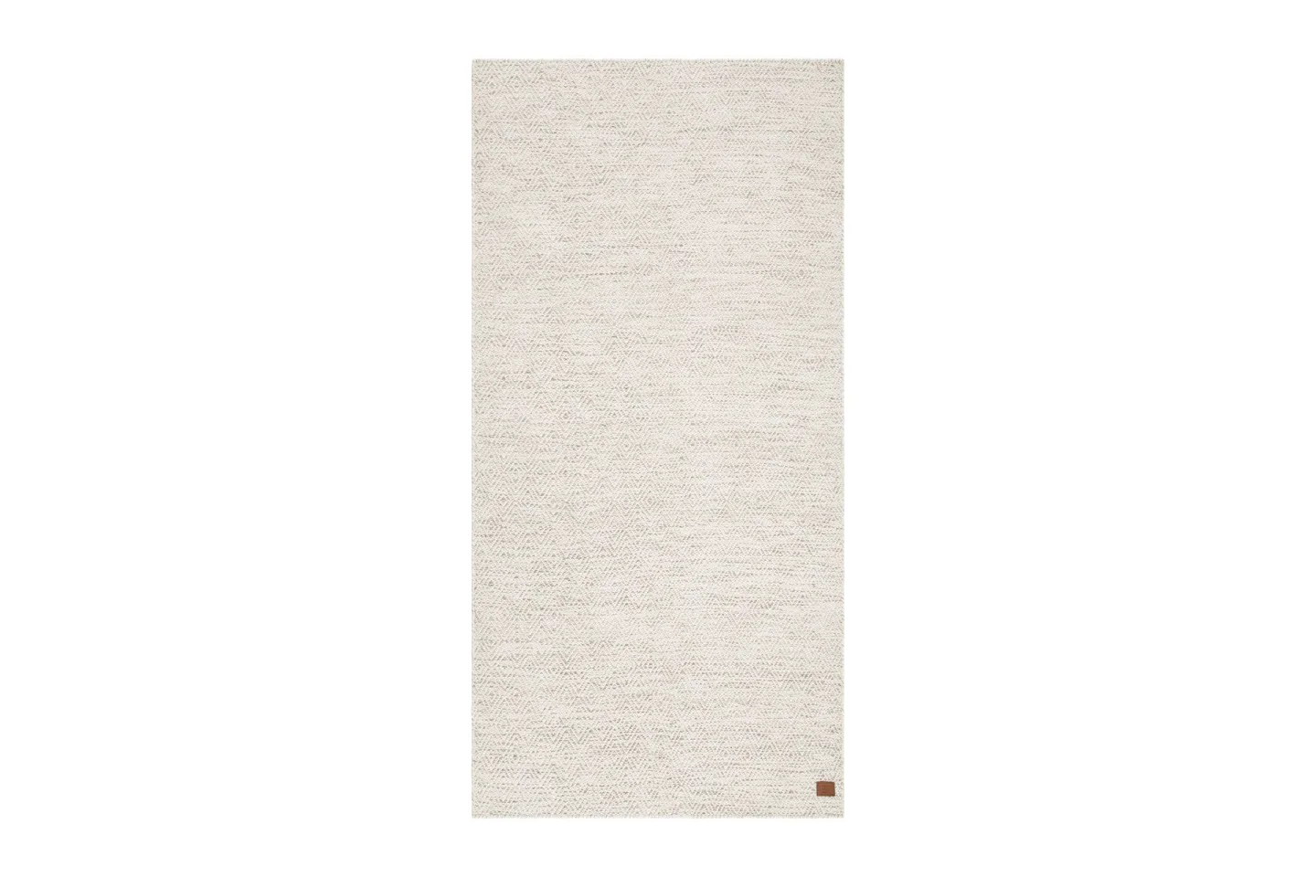 Gåsöga Ullmatta 75x200 cm Oval - Beige