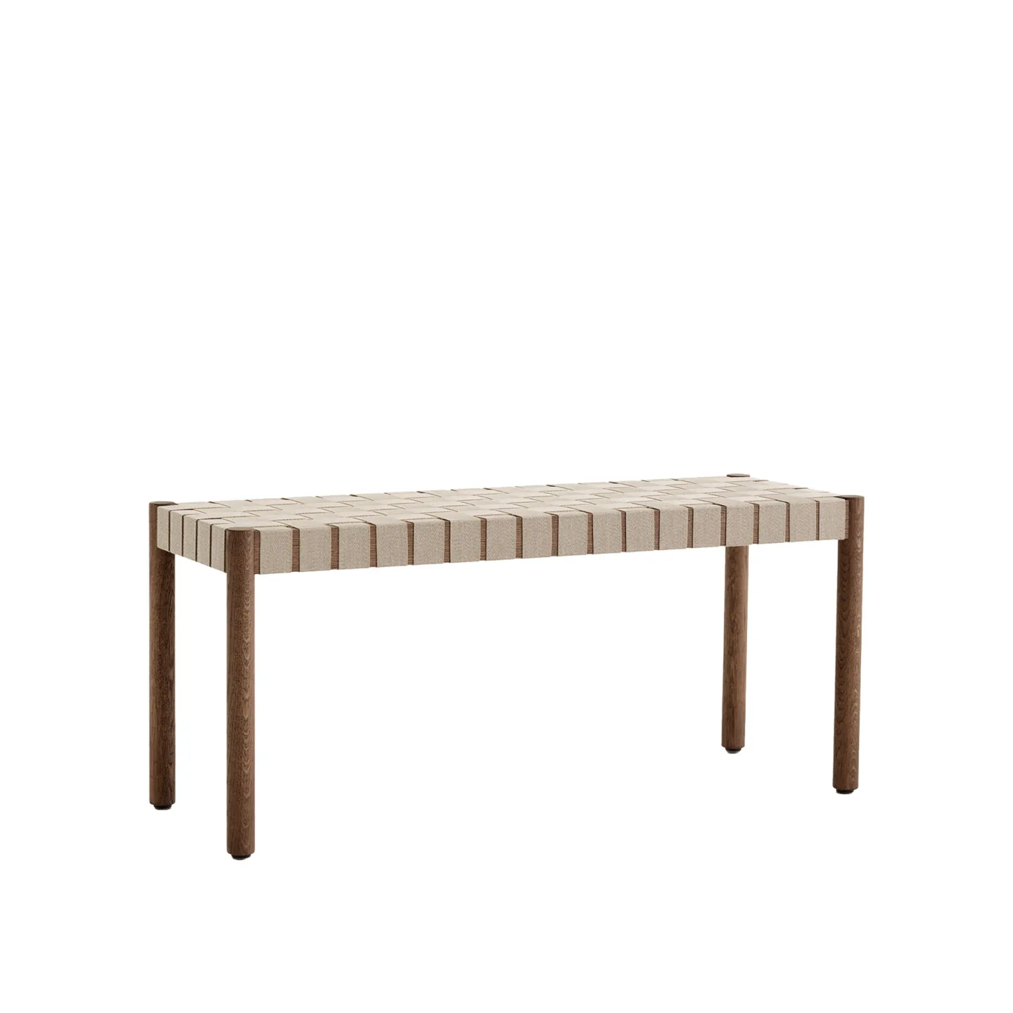 &Tradition - Betty Bench TK4, Small, Smoked/Natural Webbing - Dagbäddar - Thau & Kallio - Beige,Träfärgad - Trä/Textilmaterial