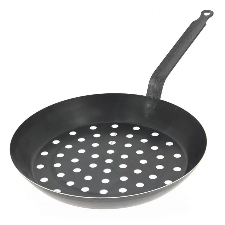Marronipfanne de Buyer schwarz Eisen D 28 cm