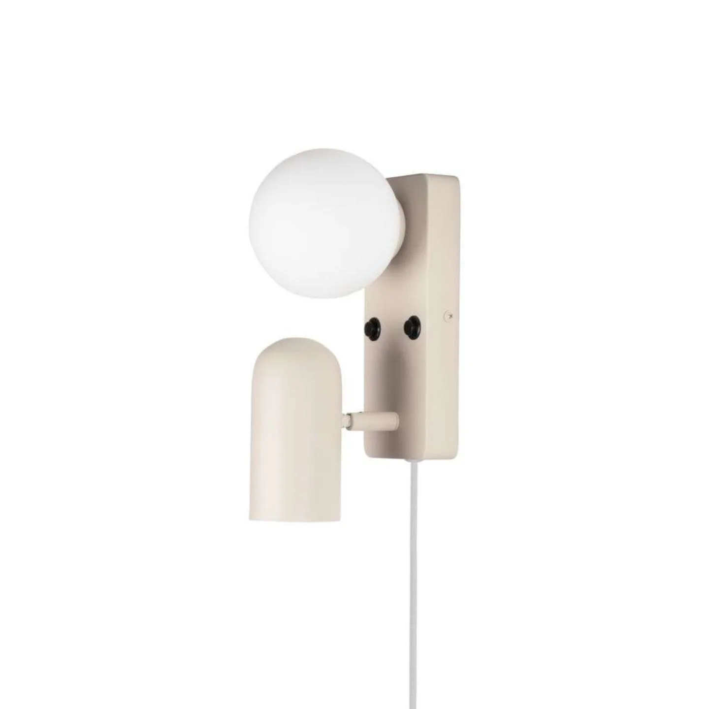 Doppio væglampe, beige, højde 24 cm, 2 lyskilder – Globen Lighting - Stue - Skandinavisk - Glas - Med flere lyskilder