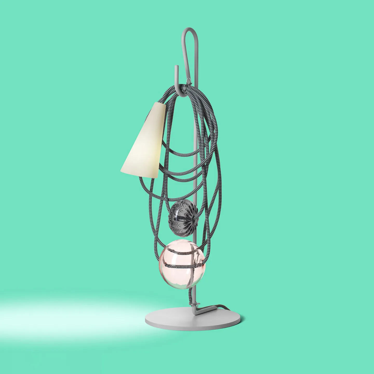 Filo Tischleuchte Amethyst Quenn - Foscarini - Wohnzimmer - Design - Metall - Mit Schirm