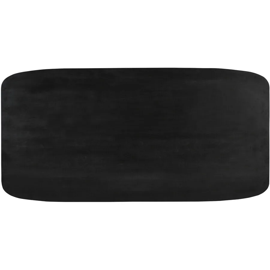 Tischplatte Smooth Schwarz Holz 220 cm - Material: Mangoholz massiv