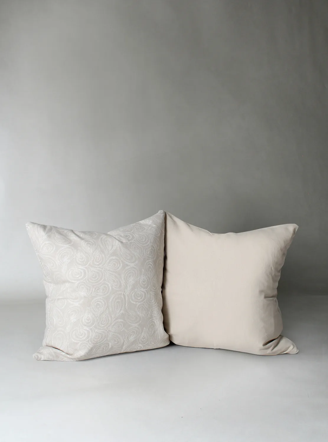 Putetrekk x 2 - Merja (beige) (Størrelse: 45 x 45)