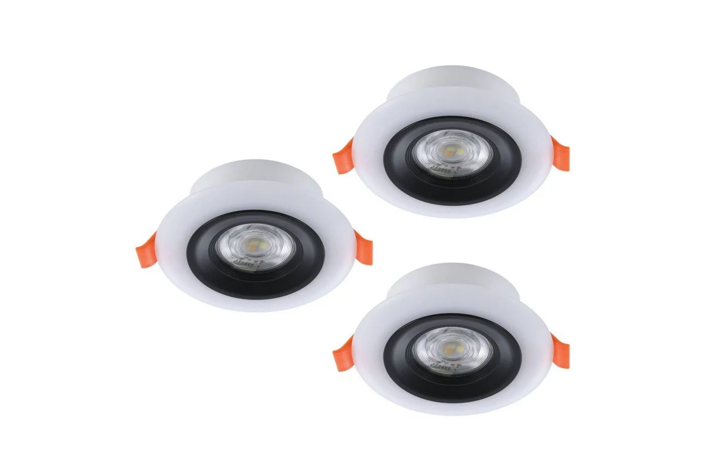 Infälld Lampa Eglo Calonge RGB 3 st Svart, Vit - Svart/Vit