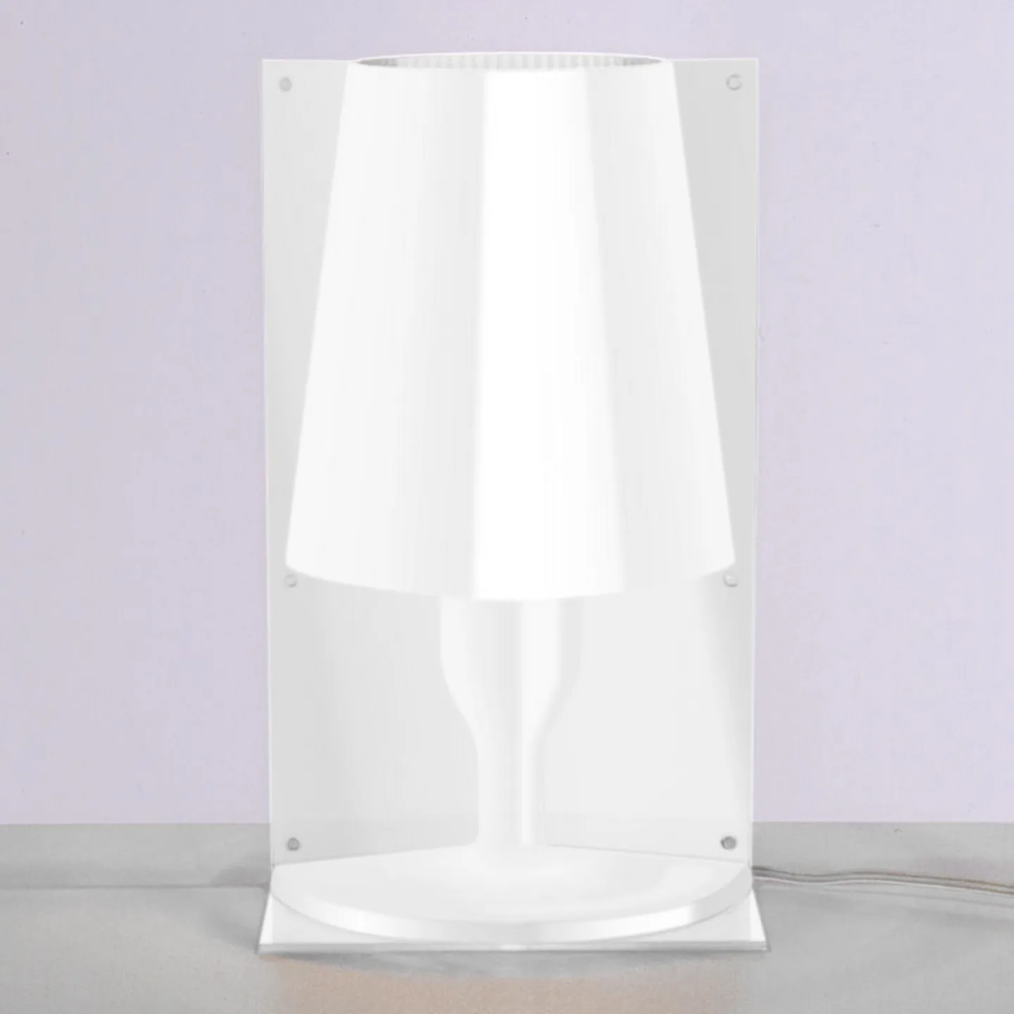 Take Designer-Tischleuchte, weiß - Kartell - Wohnzimmer - Kunststoff - Mit Schirm