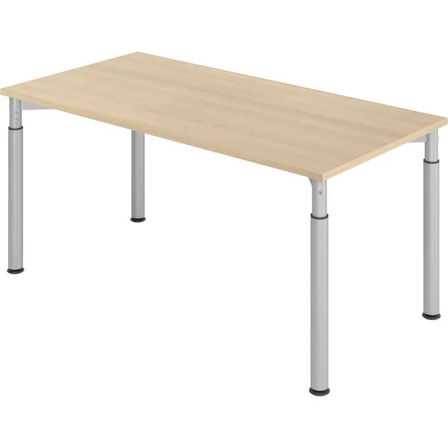 Schreibtisch Office eiche Holzwerkstoff Höhenverstellbar B 160 T 80 cm