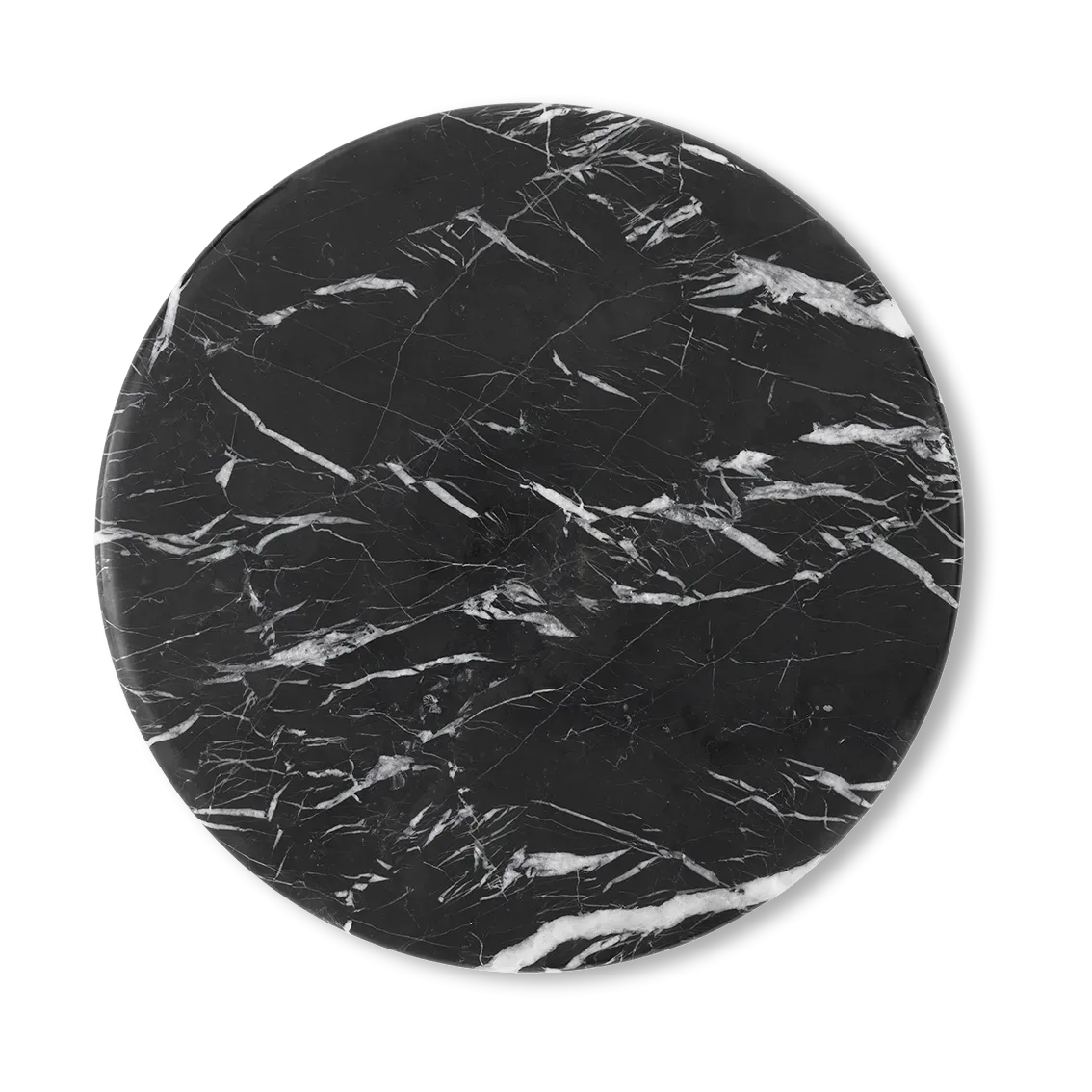 &Tradition Wire Stool VP11 Topplatte Ø38 cm Marmor Nero Marquina
