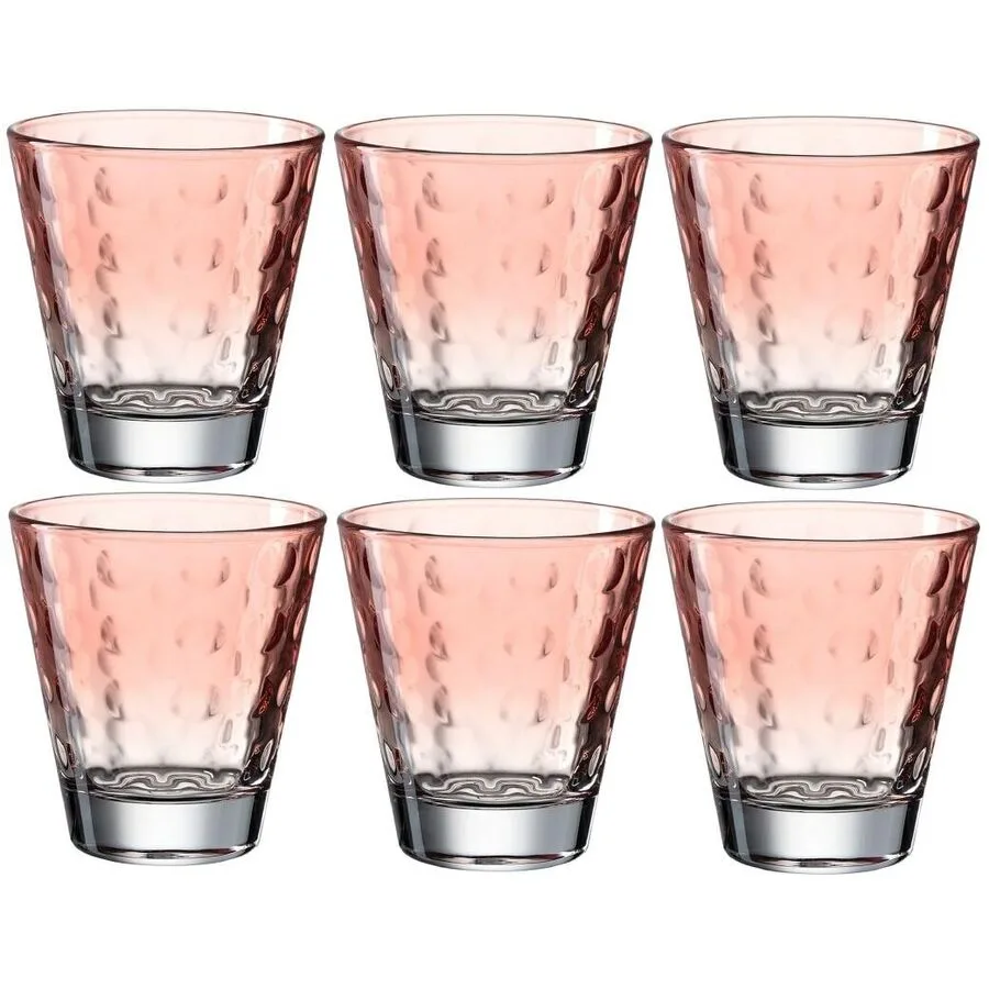 Trinkgläser-Set Leonardo Rot Glas 0.215 l
