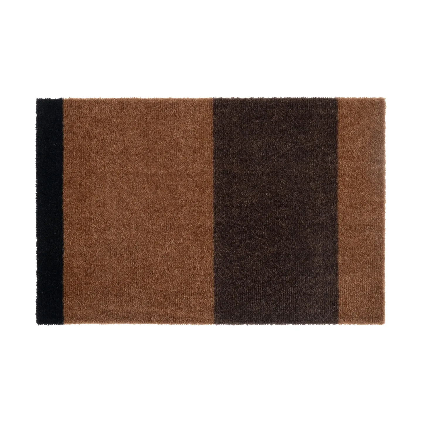 tica copenhagen Stripes horizontal Fußabstreifer Cognac-dark brown-black, 40x60 cm