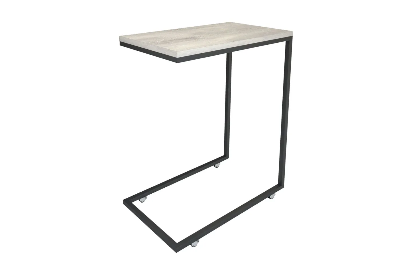 Maddeson Sidobord 46 cm - Ljus Natur/Svart