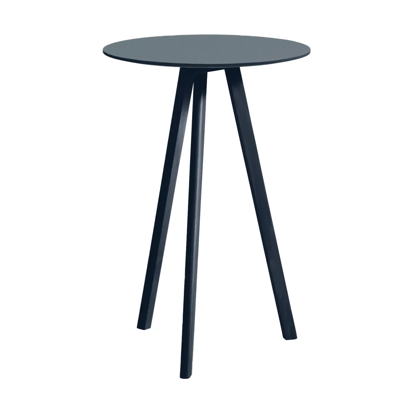 HAY CPH20 2.0 Bartisch Ø70 cm Smokey blue linoleum-Deep blue