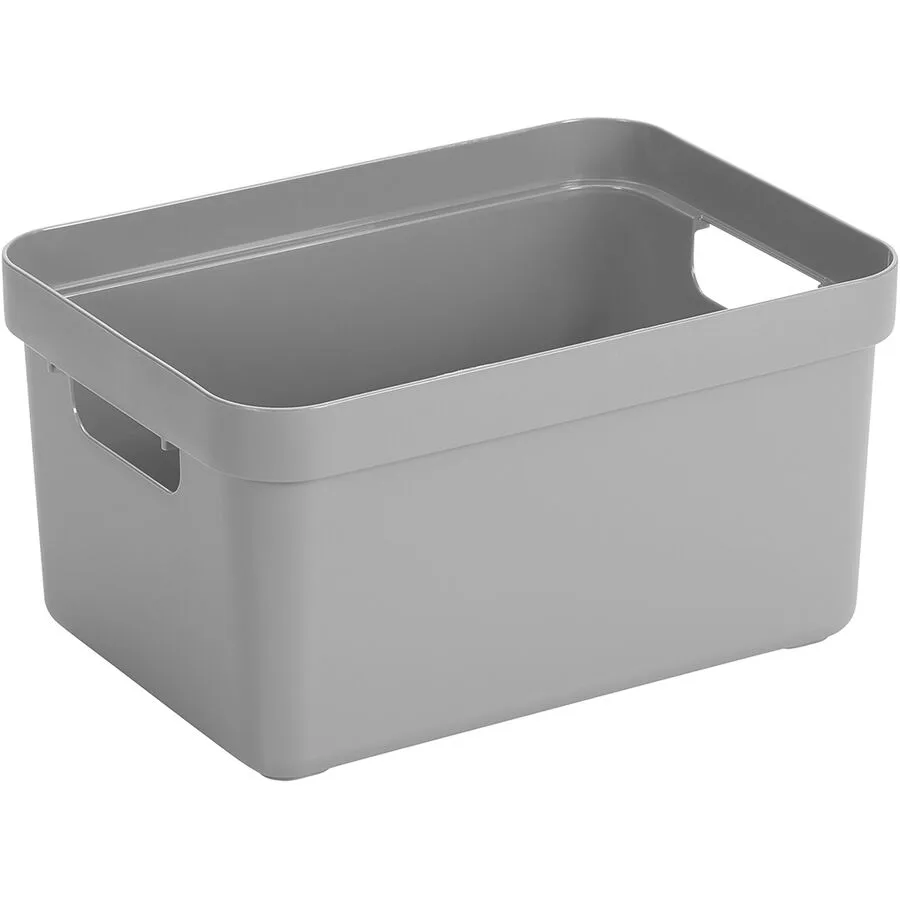 Box Sigma home Grau Kunststoff 12.2 cm - Farbe: hellgrau