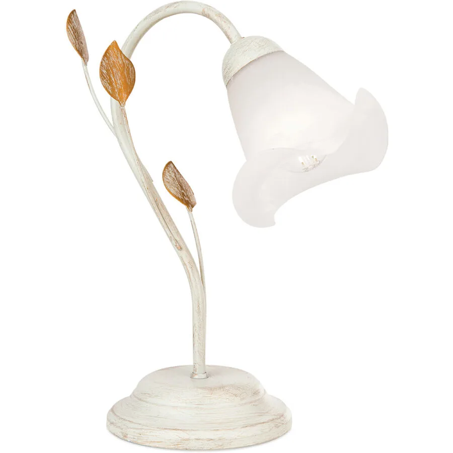 Tischlampe Sisi Beige Stahl 25 cm - Farbe: ELFENBEIN