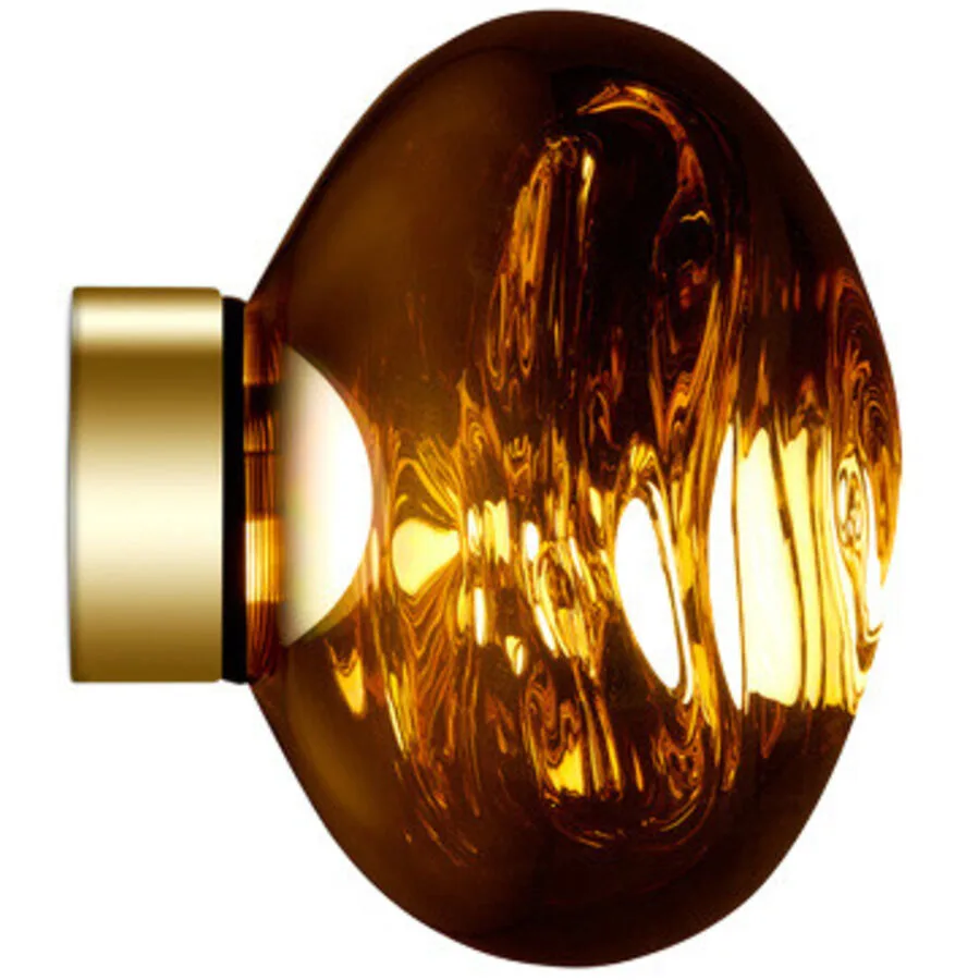 Tom Dixon Wandlampe Melt Kunststoff gold - LED - Lichtfarbe: Warmweiss - Material: Polycarbonat - Wandlampe