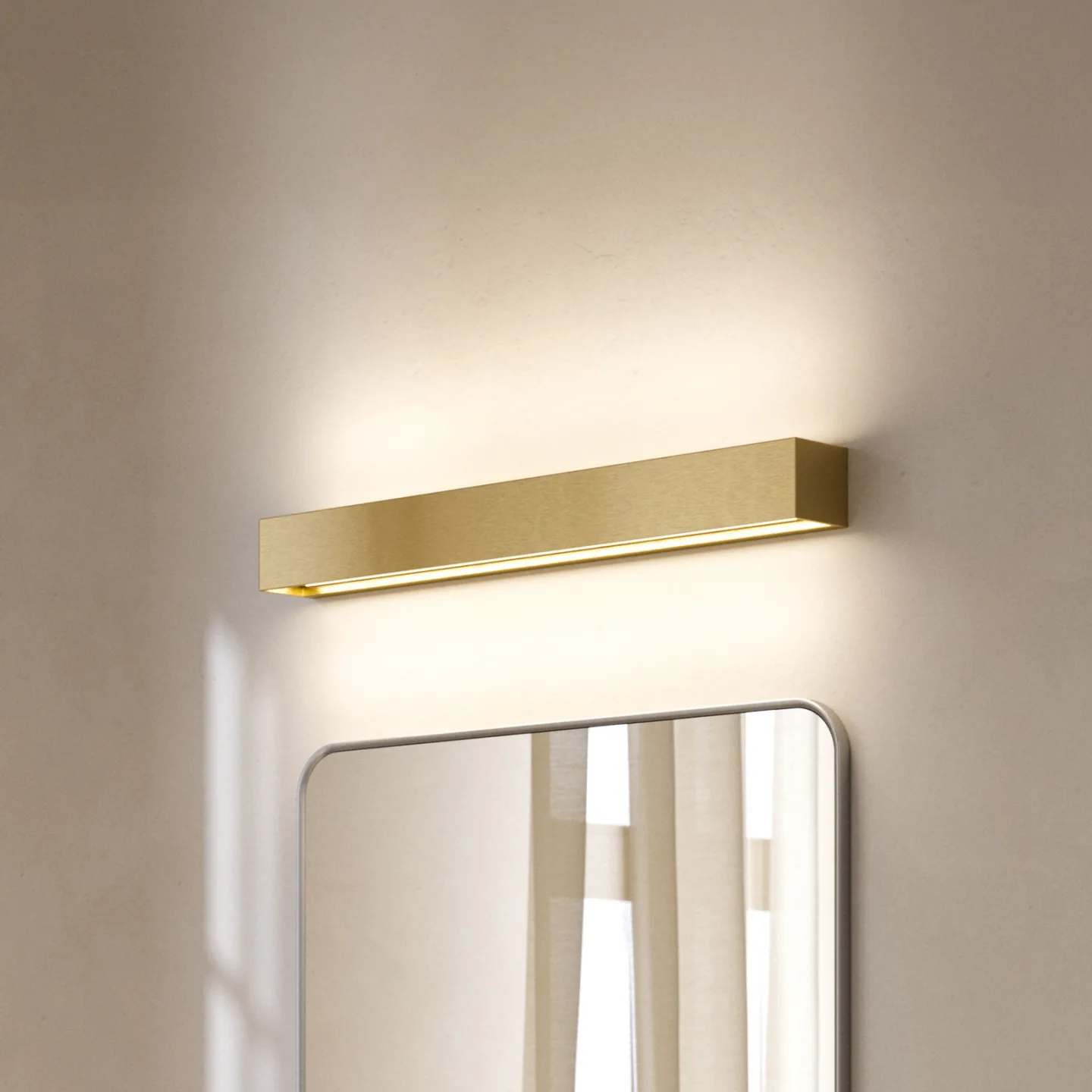 Linea W3 LED-Wandlampe messing 60cm, CCT, IP20 - Light-Point - Wohnzimmer - Design - Aluminium - Mehrflammig