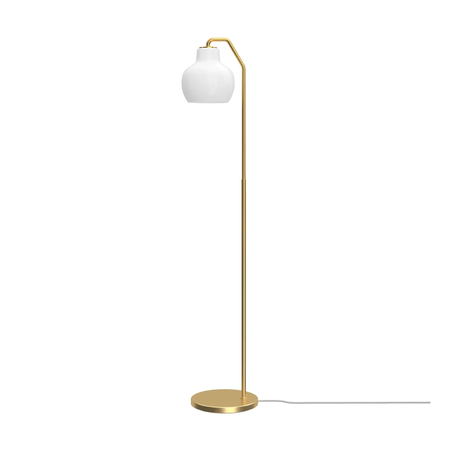Louis Poulsen VL Ring Crown golvlampa Mässing-opalglas