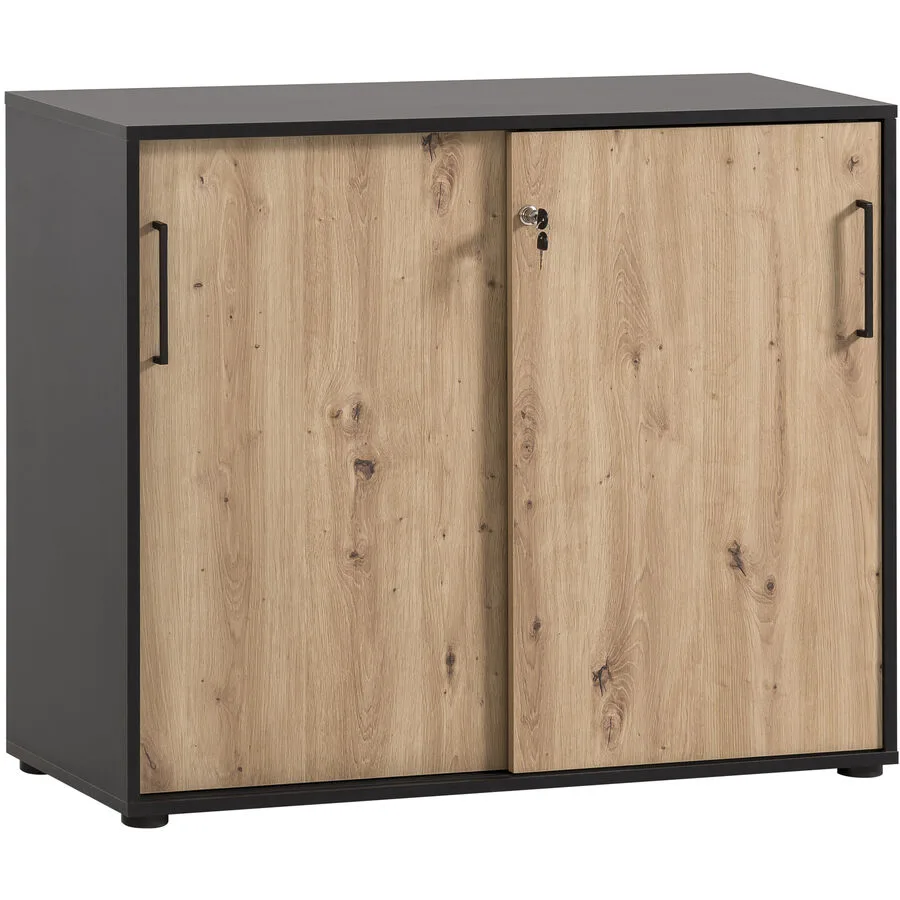Aktenschrank Nio schwarz Holzwerkstoff B 100 cm H 83.6 cm