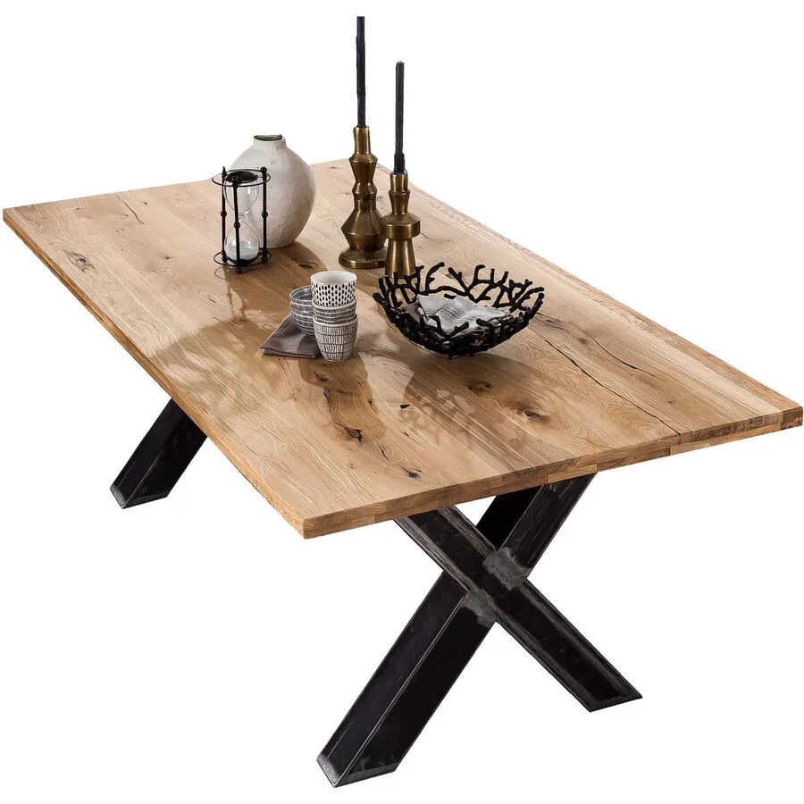 Esstisch Ralf natur Wildeiche Massivholz B 220 T 100 cm