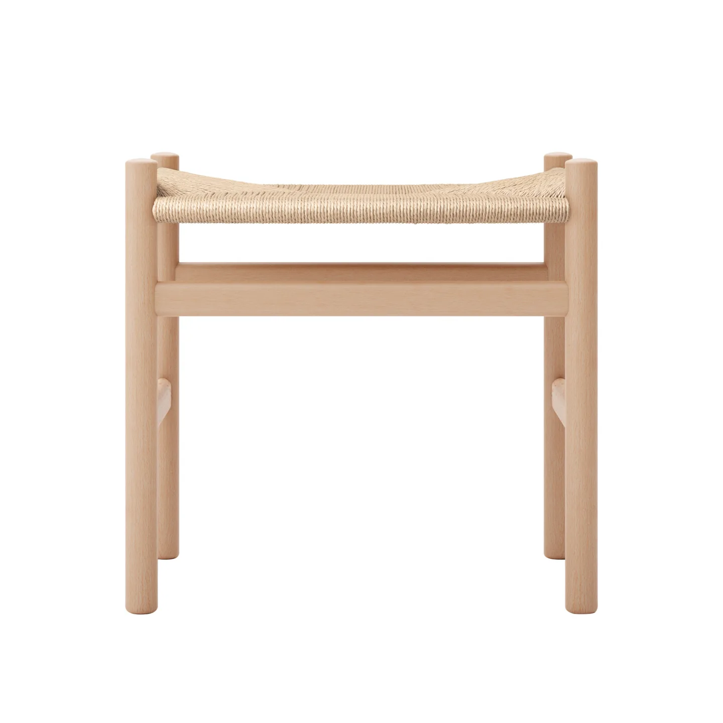 Carl Hansen - CH53, Bok, Oljad, Naturflätad, 43 cm - Fotpallar - Hans J. Wegner - Träfärgad - Papper/Trä
