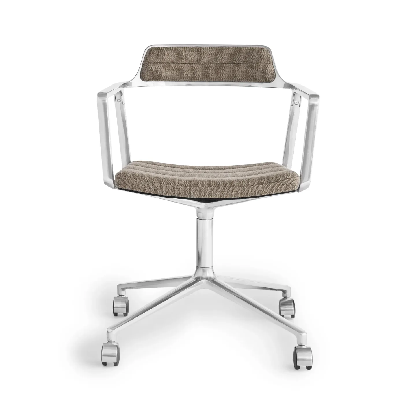 Vipp Vipp452 Swivel kontorsstol med hjul Pol. aluminium-dark sand
