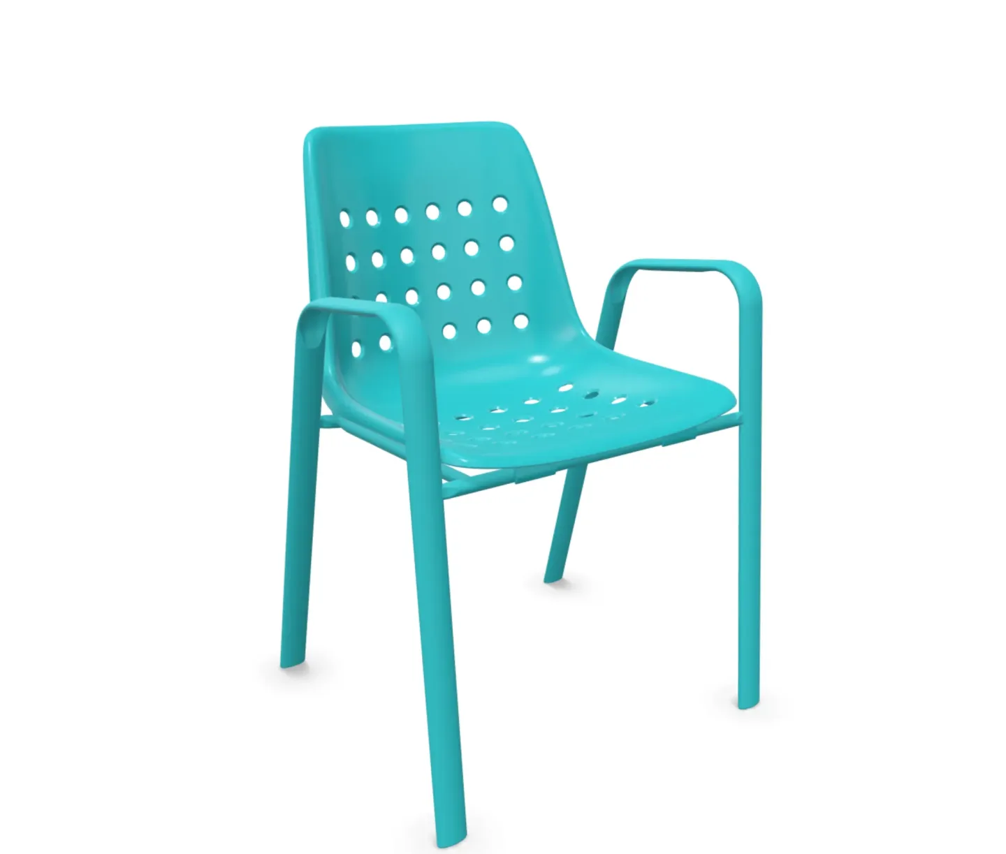 Schaffner Schalen-Stuhl Bermuda mit Armlehne Rundoval Blau | Schubiger Möbel