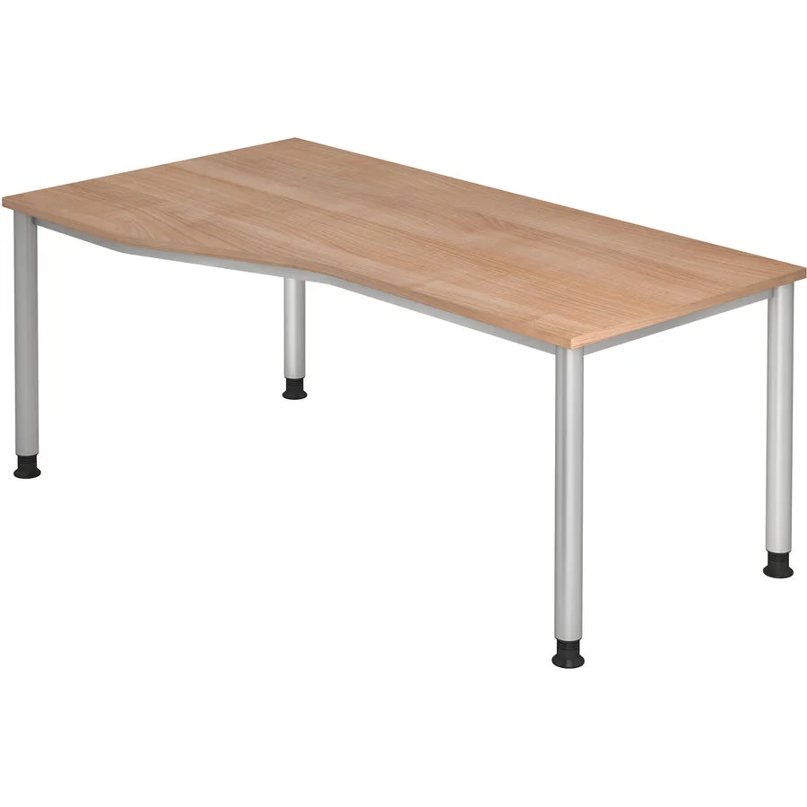 Schreibtisch Office nussbaum Holzwerkstoff Höhenverstellbar B 180 T 100 cm
