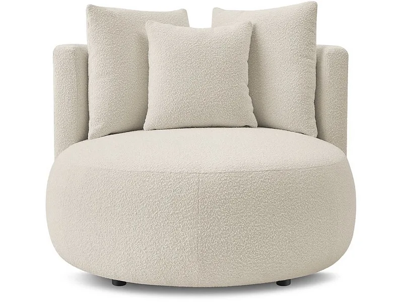 Sessel BOBOCHIC CESAR Boucle-Stoff beige