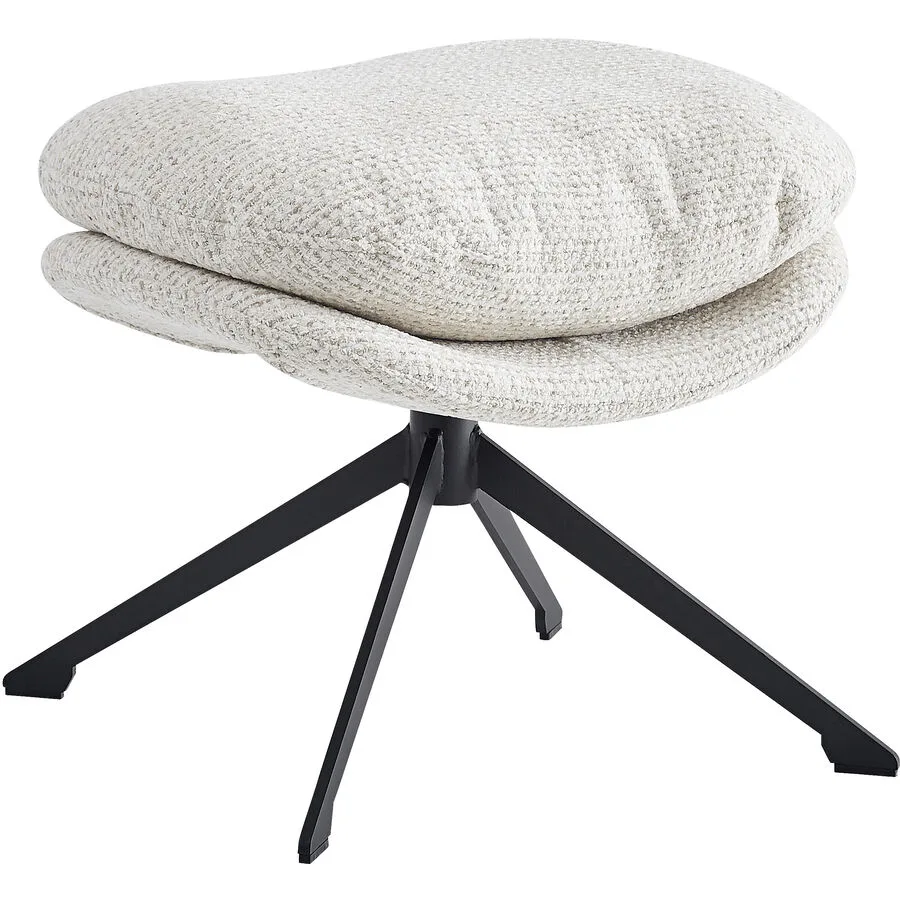 Hocker Polly beige Polyester/Metall H 30 B 64 cm