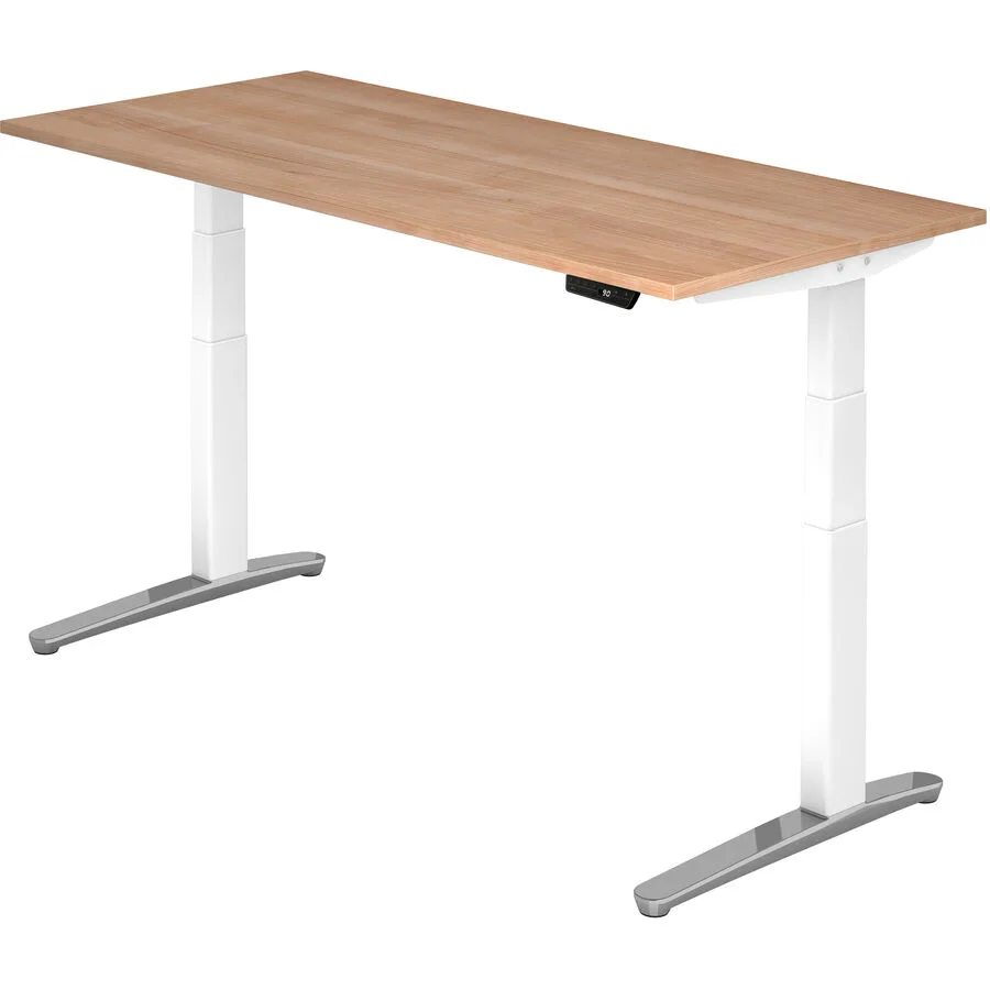 Schreibtisch Office Nussbaum/weiss Holzwerkstoff B 180 T 80 cm