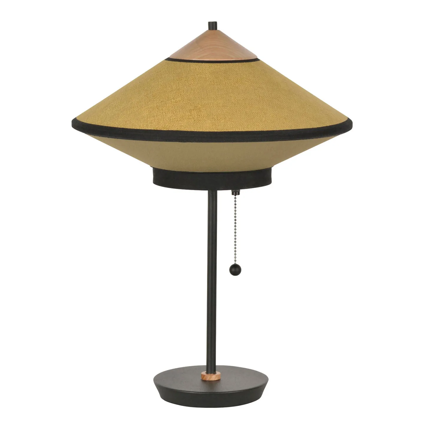 Cymbal Tischleuchte Bronze - Forestier Cymbal S - Wohnzimmer - Design - Stoff / Textil - Mit Schirm