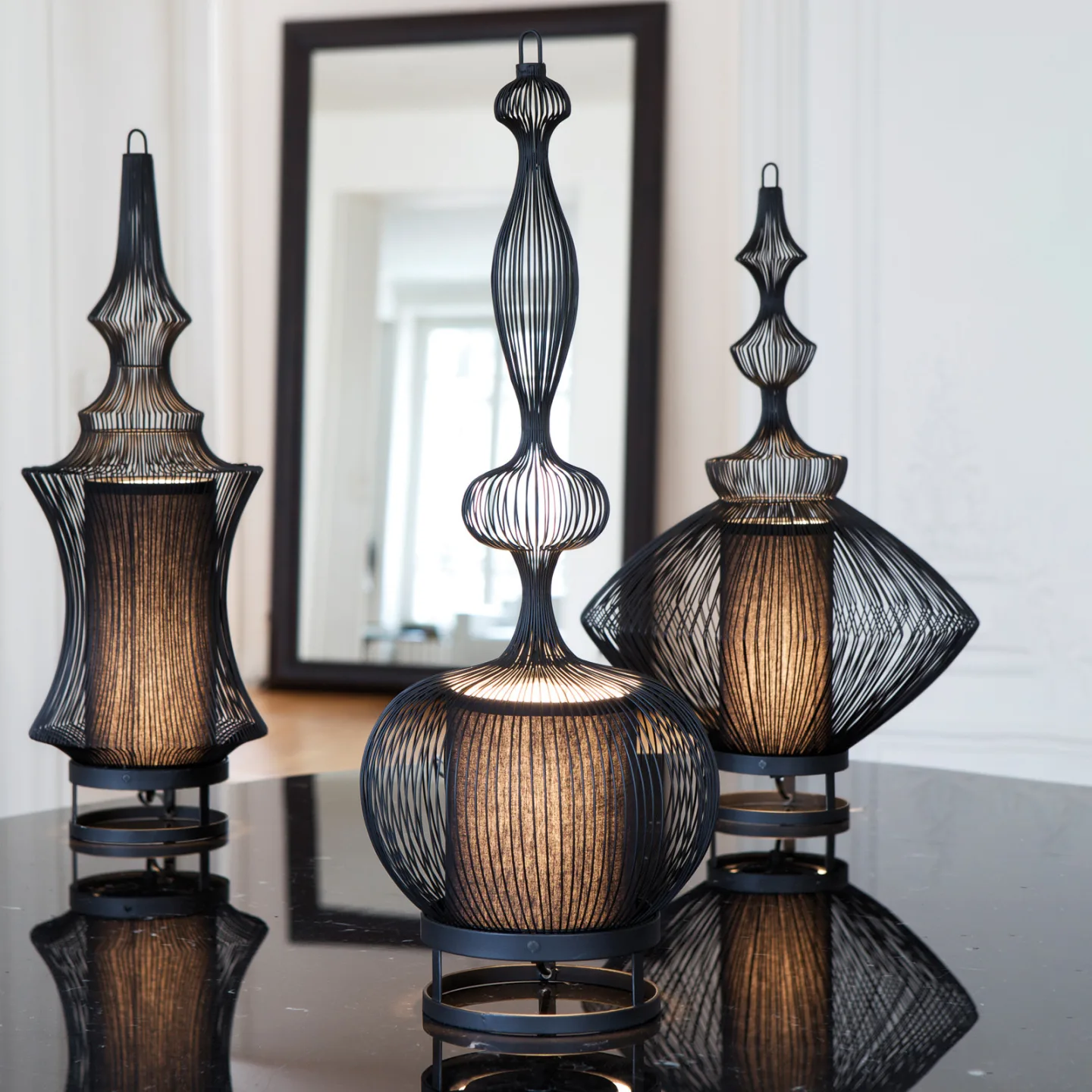 Imperatrice Tischleuchte Black - Forestier Impératrice - Wohnzimmer - Design - Metall