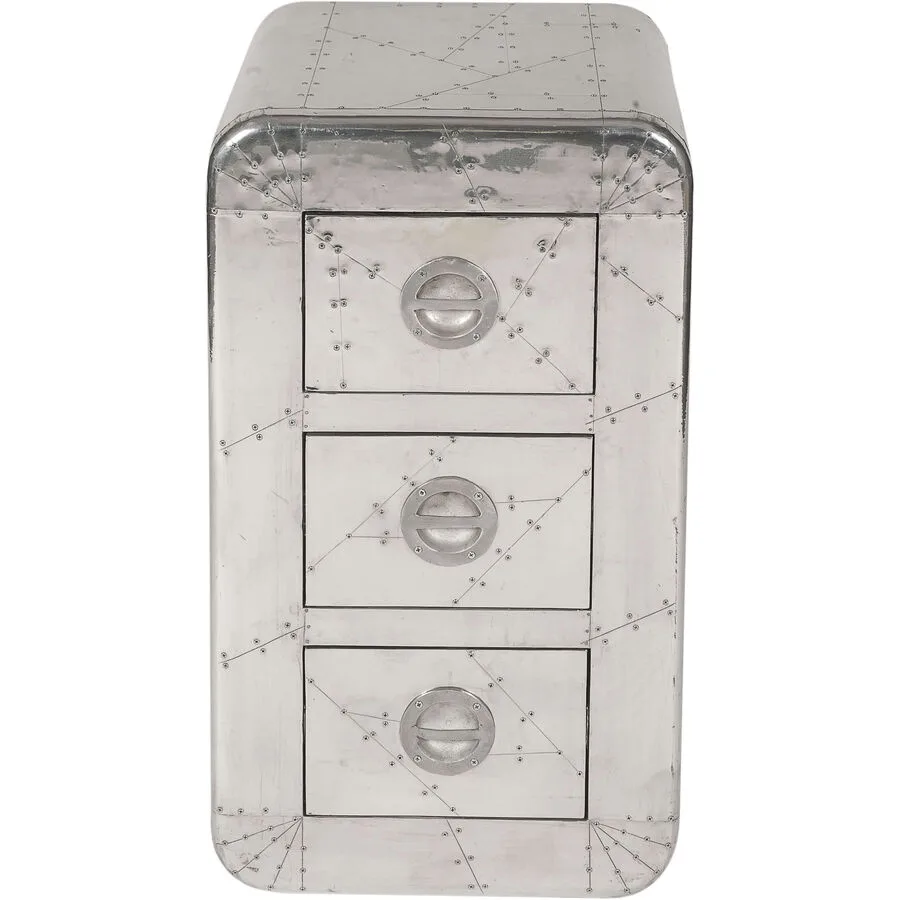 Kommode Air Silber Holz, MDF, Aluminium B 45 H 80 cm